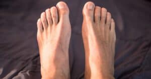man's feet
